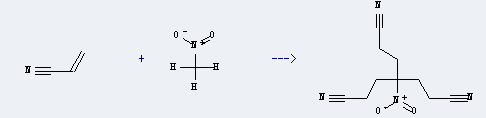  Heptanedinitrile,4-(2-cyanoethyl)-4-nitro- can be prepared by reaction of acrylonitrile with nitromethane